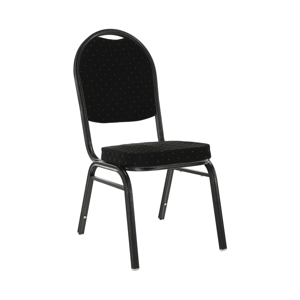 Tempo Kondela Židle, stohovatelná, látka černá / šedý rám, JEFF 2 NEW