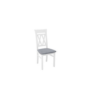 Black Red White Židle: CANNET Farba: biela teplá, Látka: Granada 2725 Grey