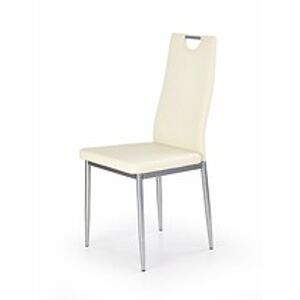 Židle: HALMAR K202 HALMAR - poťahový materiál: eco koža - krémová