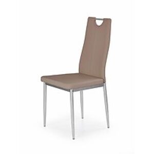 Židle: HALMAR K202 HALMAR - poťahový materiál: eco koža - cappuccino