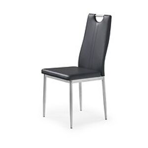 Židle: HALMAR K202 HALMAR - poťahový materiál: eco koža - čierna