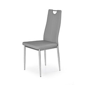 Židle: HALMAR K202 HALMAR - poťahový materiál: eco koža - sivá