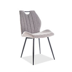 Židle: SIGNAL ARCO SIGNAL - stoličky: kov čierny/ tap.144 sivá