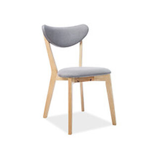 Židle: SIGNAL BRANDO SIGNAL - stoličky: drevo dub/ sivá tap.130