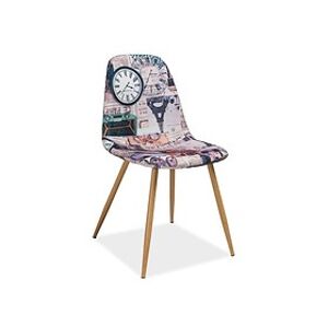 Židle: SIGNAL CITI PARIS SIGNAL - stoličky: dub/ viacfarebná
