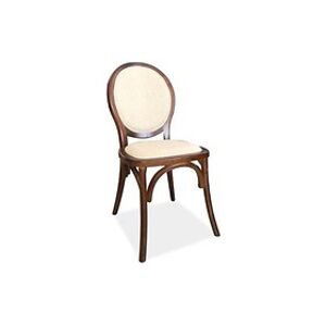 Židle: SIGNAL MONTE SIGNAL - stoličky: látka krémová/ drevo orech