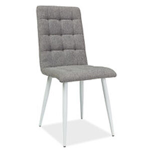 Židle: SIGNAL OTTO SIGNAL - stoličky: kov biely/ tkanina tap.64 sivá