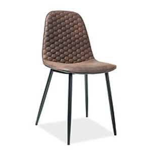 Židle: SIGNAL TEO D SIGNAL - stoličky: ekokoža/kov - hnedá/čierna