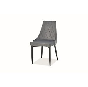 Židle: SIGNAL TRIX B VELVET SIGNAL - stoličky: kov čierny/ sivá Bluvel 14