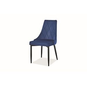 Židle: SIGNAL TRIX B VELVET SIGNAL - stoličky: kov čierny/ granátová Bluvel 86