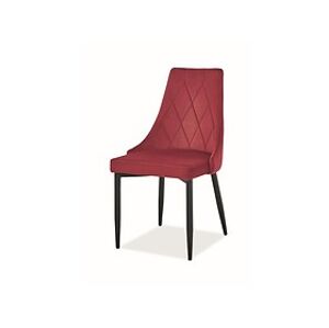 Židle: SIGNAL TRIX B VELVET SIGNAL - stoličky: kov čierny/ bordová Bluvel 59