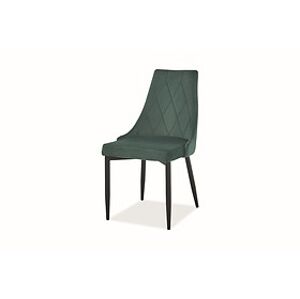 Židle: SIGNAL TRIX B VELVET SIGNAL - stoličky: kov čierny/ zelená Bluvel 78