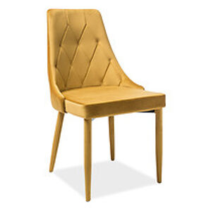 Židle: SIGNAL TRIX VELVET SIGNAL - stoličky: kov/ tkanina curry (Bluvel 68)