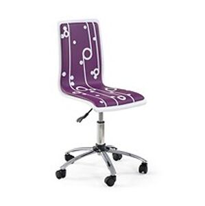 HALMAR Dětská židlička: FUN 4 HALMAR - poťahový materiál: eco koža - fialová, HALMAR - drevo: preglejka